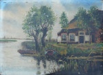 Vóór restauratie, schilderij boerderij, K.J.P. v.d. Hoek